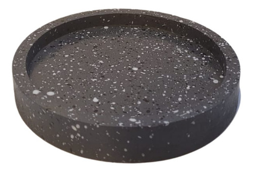 Imagem 4 de 4 de Bandeja Decorativa De Cimento Porta Velas Granilite 12cm