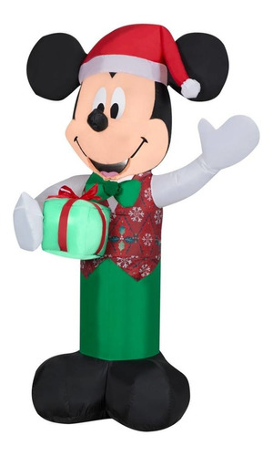Navidad Inflable Mickey Mouse Disney Led 1.53m X 1m Envio   