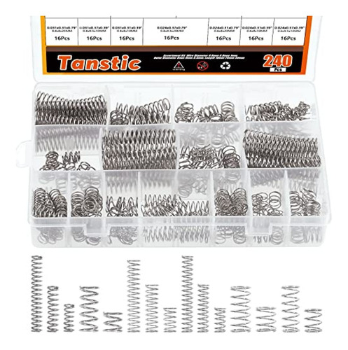 Tanstic - Juego Surtido De Resortes De Compresión De 240 Pi