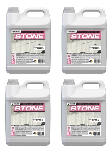 Restaurador Para Pisos Multisuperficie Stone Thames 5lts X4