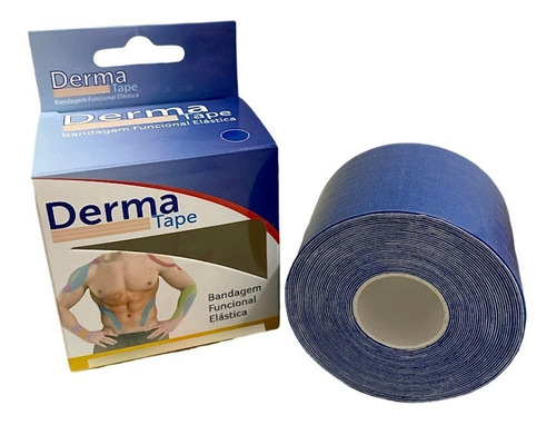Bandagem Kinésio Azul 5mx5cm Derma Tape