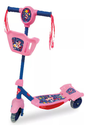 Patinete Infantil Minnie Disney Jr Cestinha Rosa Zippy Toys