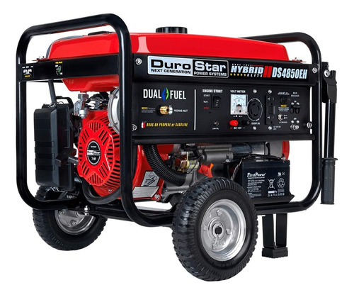 Generador Portátil De Doble Combustible De 4850 W Rojo/negro
