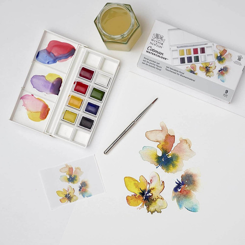 Acuarela Winsor & Newton Cotman Floral Pocket Set Blanco