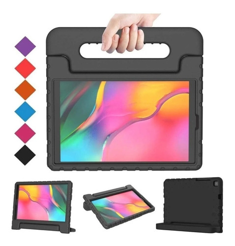 Funda Uso Rudo Para iPad 9 10.2 Agarradera Goma Niños Kids