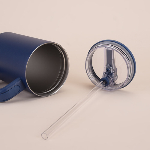 Taza Termo De Pajita Plegable A Prueba De Fugas A La Moda