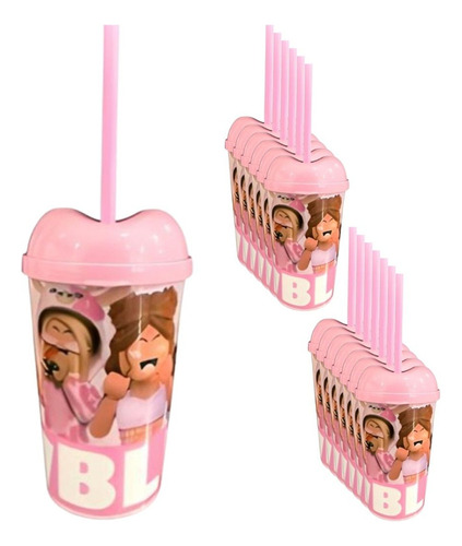 Vaso Pitillo Roblox Niña Sorpresa X6u Alta Calidad Cumpleañ