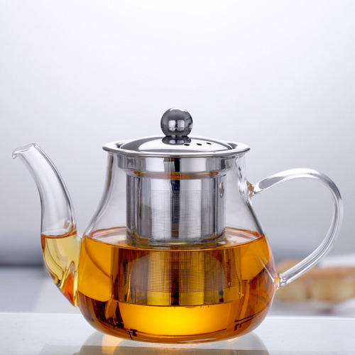 Tetera De Vidrio Transparente, Té De Kung Fu Soplado 400ml