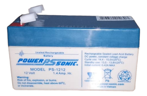 Bateria Power Sonic 12 Voltios 1.4 Amperios