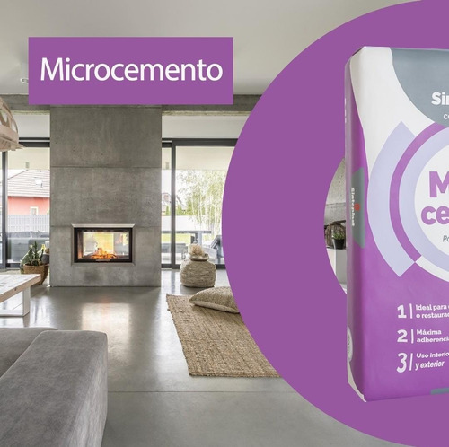 Imagen 3 de 10 de Microcemento Piso Y Pared Sinteplast Base 20 Kg Color