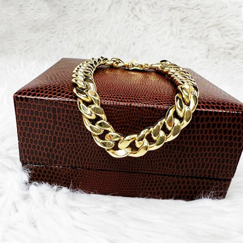Pulseira Grumet 15 Gramas 9mm Ouro 18k 750