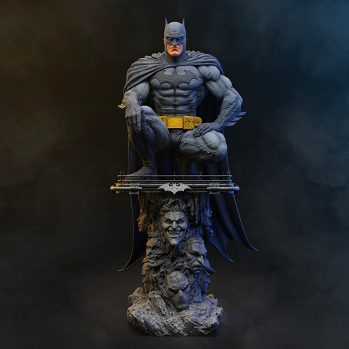 Batman Clássico - Em Resina Pintada No Aerógrafo Pro.