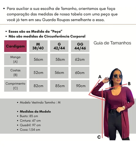 Casaco Cardigan Longo + Regata Conjunto Femenino 2 Peças