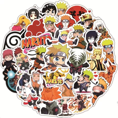 10/50 pces naruto adesivo japonês anime naruto uzumaki pequeno