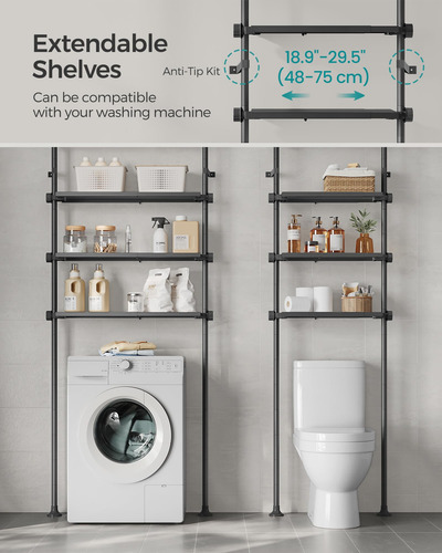 Organizador De Baño De 4 Niveles, Ajustable Y Extensible