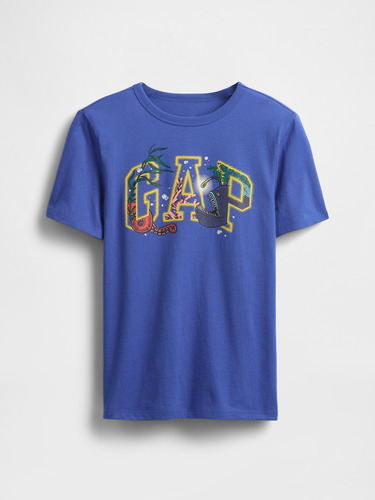 Polera Niño Gap Devilfish Manga Corta Azul