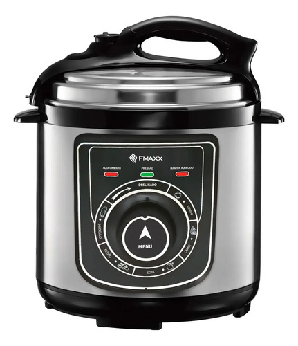 Panela De Pressão Elétrica Fmaxx Kitchen Chef 4 Litros 800w Preto