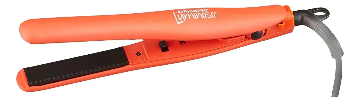 Chapinha Prancha Mini Profissional Babyliss Bivolt Titanium Cor Laranja
