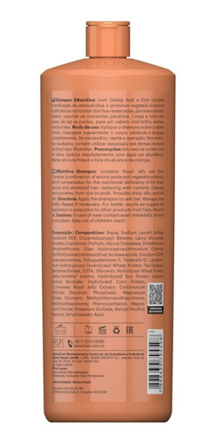 Felps Xnutritive Shampoo De Nutrição Capilar 1000ml