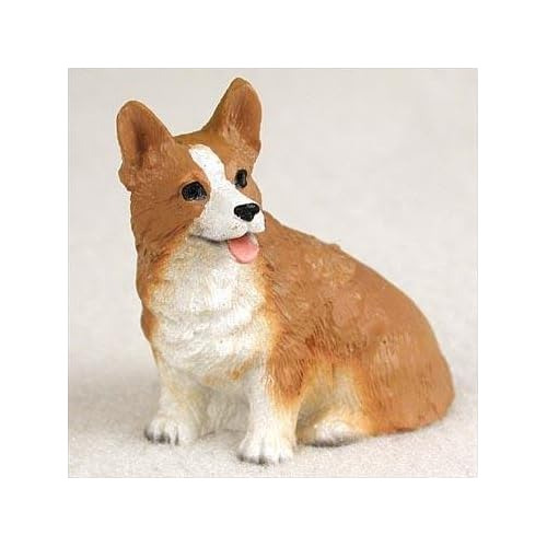 Figurina Del Perro Corgi Galés De Pelo Largo