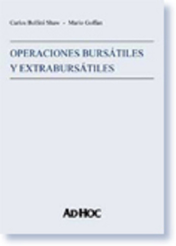 Operaciones Bursátiles Y Extrabursátiles - Bollini Shaw.