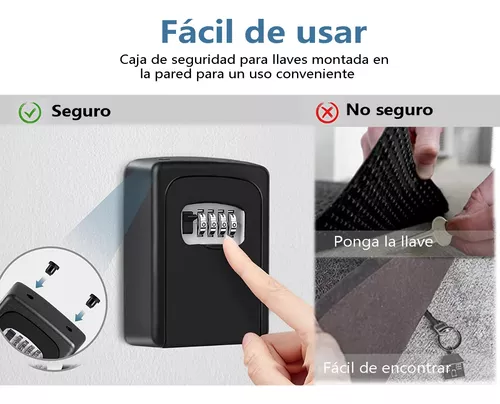 1 Caja De Seguridad Para Llaves Con Contraseña De 4 Dígitos, Resistente Al  Agua Y Segura, Caja De Seguridad Para Llaves Montada En La Pared, Caja De A