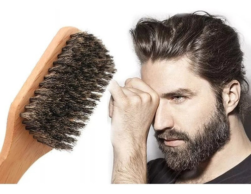 Cepillo Para Barba Ó Pelo Cerdas De Jabalí Para Hombre  