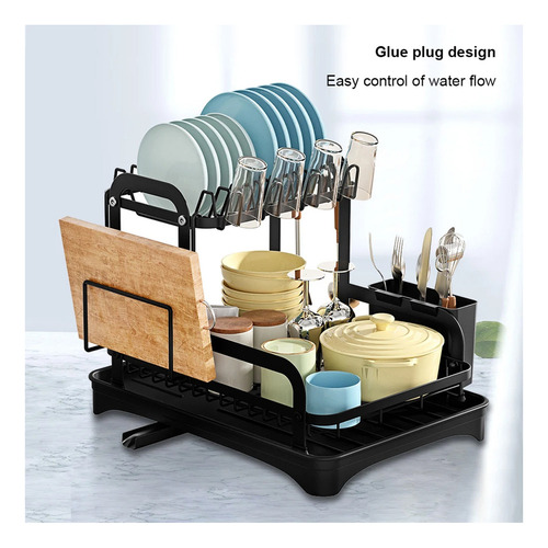 Escurridor De Platos Con Drenaje Automático