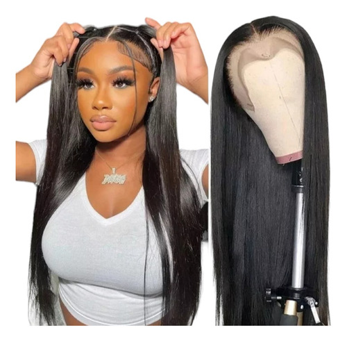 Linda Lace Front 100% Cabelo  Humano  Liso 60 Cm 