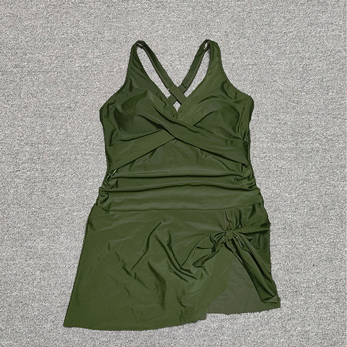 Swi Con Cuello En V Liso Sin Abertura En La Espalda, Talla G