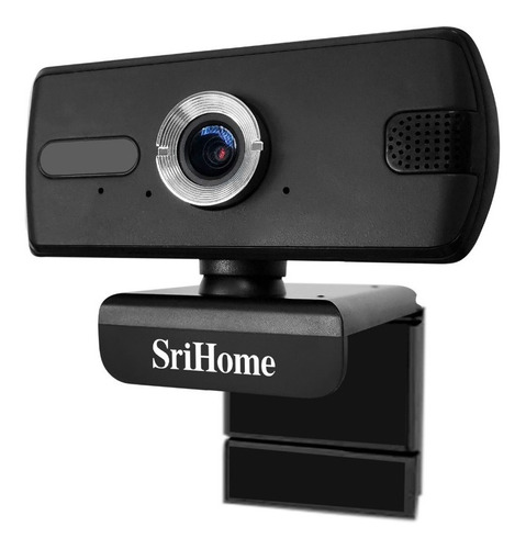 Cámara Web Webcam Srihome Sh004 Fullhd 2048p 1080p Pc Laptop Color Negro