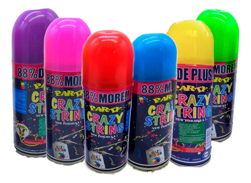 30 Serpentina En Aerosol Espuma Fiesta 250ml