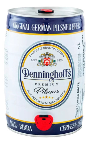 Barril De Cerveza 5 Litros Denninghoffs Con Canilla Alemania
