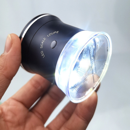 Lupa Con Retícula Intercambiable 30x Led