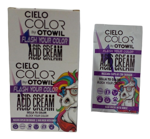 Imagen 8 de 10 de Mascara Capilar Con Enjuague Crema Acida Otowil Caja X12uni.