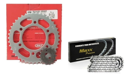 Kit Relação Transmissão Vaz Extreme Fazer 250 Corrente Max