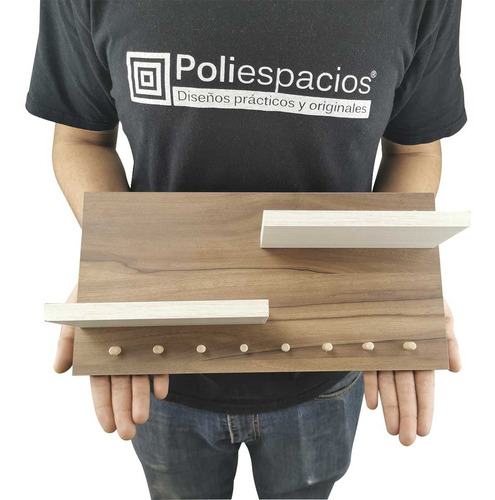 Imagen 5 de 10 de Perchero Organizador Porta Llaves De Pared Melamina Moderno