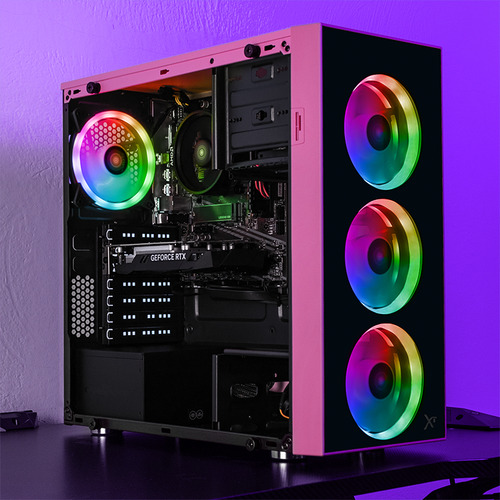 Xtreme Pc Gaming Geforce Rtx 3050 Amd Ryzen 5 5500 16gb Ssd 1tb Wifi Dragonfly Pink