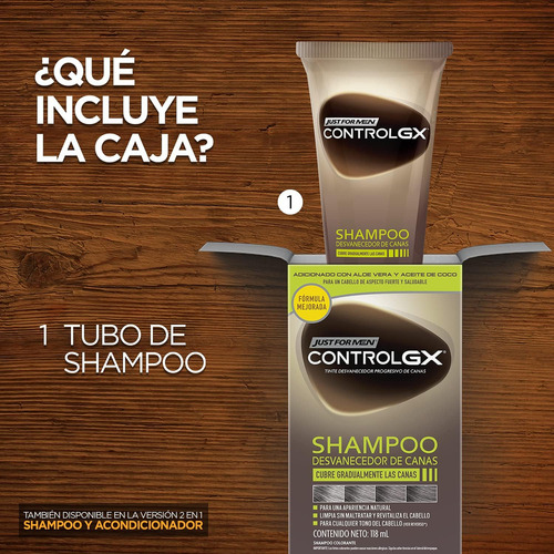 Shampoo Just For Men Control Gx, Desvanecedor Progresivo
