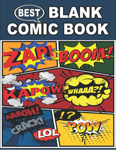 Libro: Blank Comic Book: Diy Comic Book Kit A Blank Comic Bo