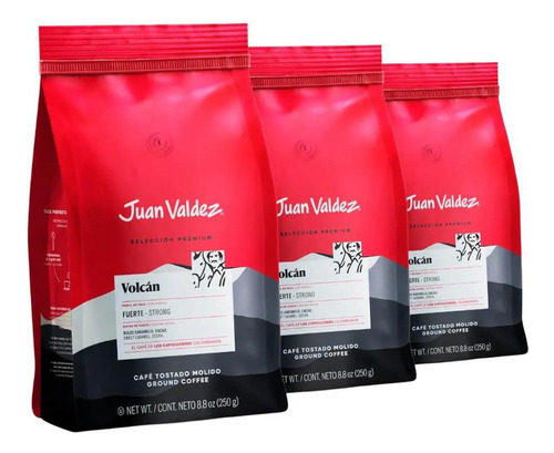 Café Moído Premium Juan Valdez Volcan 250g (3 Pct)