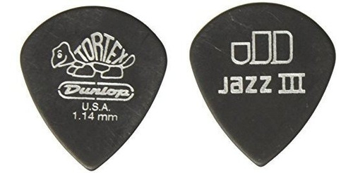 Imagen 1 de 1 de Dunlop Pitch Black Jazz Puas De Guitarra Negro