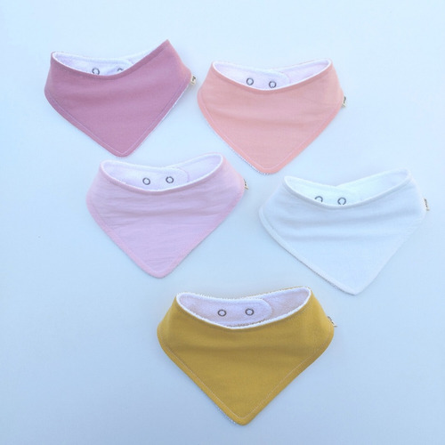 Imagen 5 de 10 de Pack X5 Baberos Bandana Desde Rn Hasta 18m Somos Fabricantes