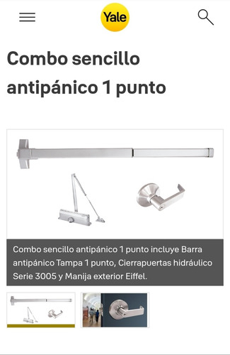 Kit Barra Antipanico Manija, Cierra Puertas Hidraulico Tampa