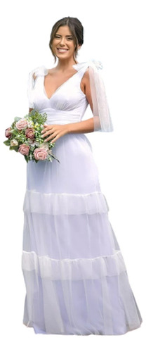 Vestido Noiva Casamento Praia, Civil, Mini Wedding 1108