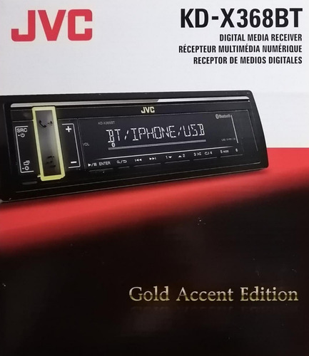 Autoestéreo para auto JVC KD-X368BT con USB y bluetooth
