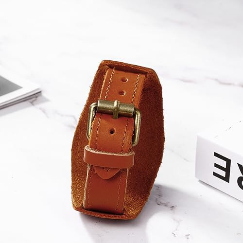Reloj De Cuero Ibohevo Gótico Punk: Hombres Marrón Vintage