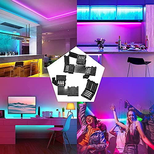 Conector Led Tiras De Luces Led, Conector De 4 Pines Rg...