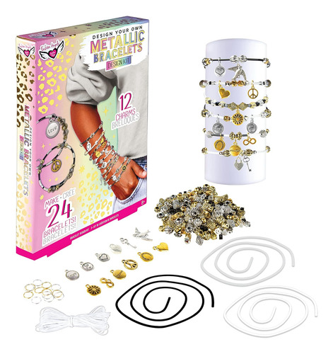 Kit De Pulsera Combinada Con Dijes Metálicos Fashion Angels,