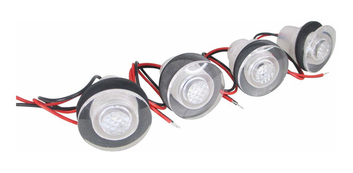 4 Pieza Pactrade Marine Barco Led Livewell Boton Redondo Luz